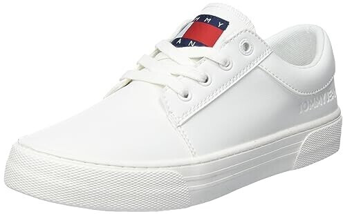 Tommy Hilfiger Vulcanized Sneaker Lace Up Shoes white Ecru
