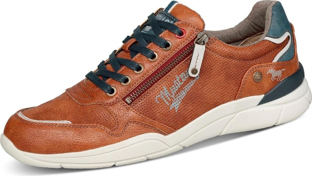 MUSTANG Sneaker dark blue cognac basalt grey white 9207017