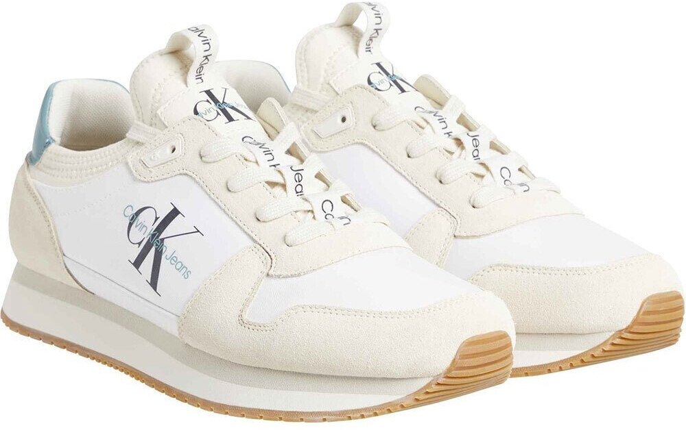 Calvin Klein Sneaker RUNNER SOCK LACEUP NY-LTH beige