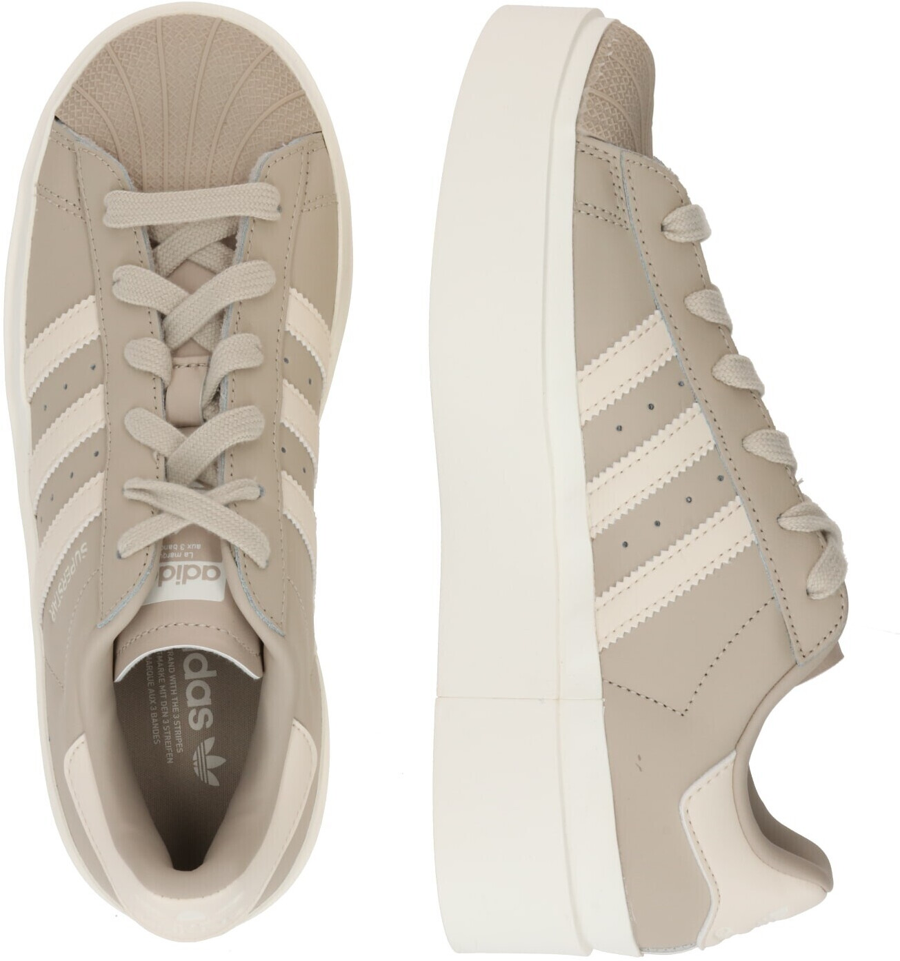 Adidas superstar 2025 beige streifen
