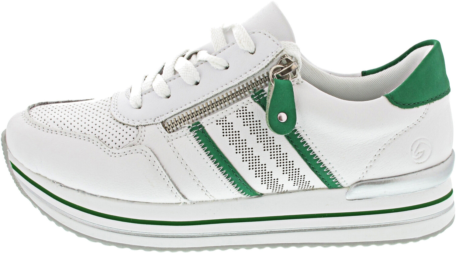 Remonte Dorndorf White sporty lace-up shoe