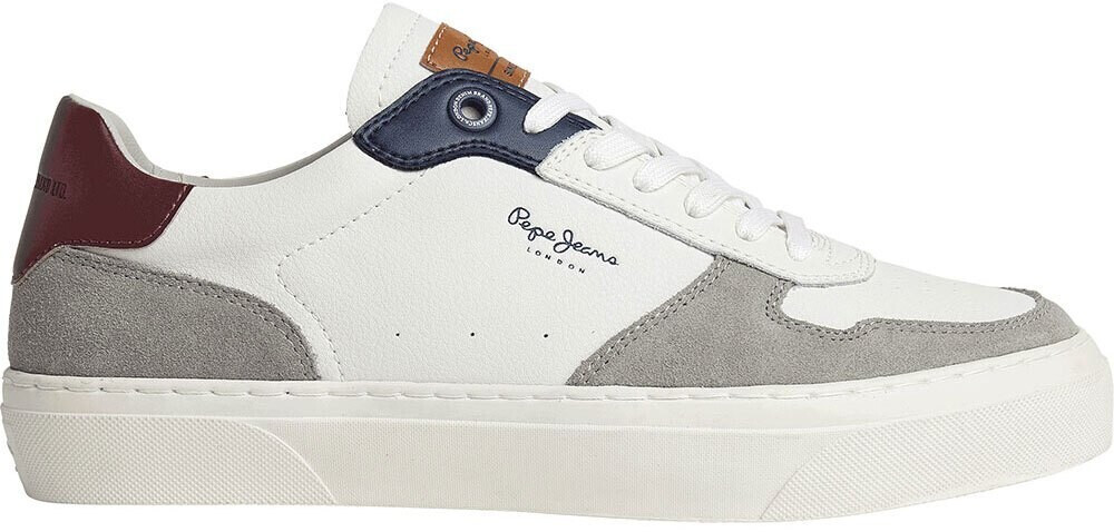 Pepe Jeans Street leather sneakers white grey