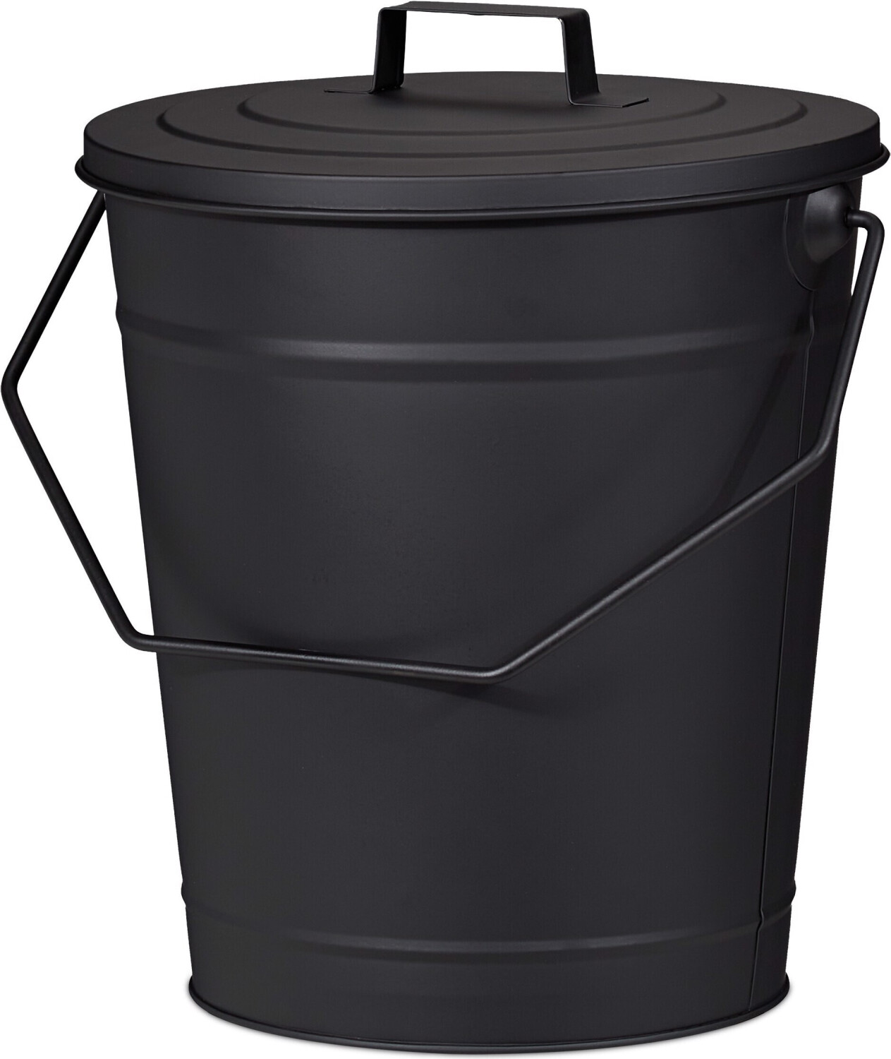 Relaxdays Ascheeimer mit Deckel 12 Liter schwarz (10030691) ab 24,99