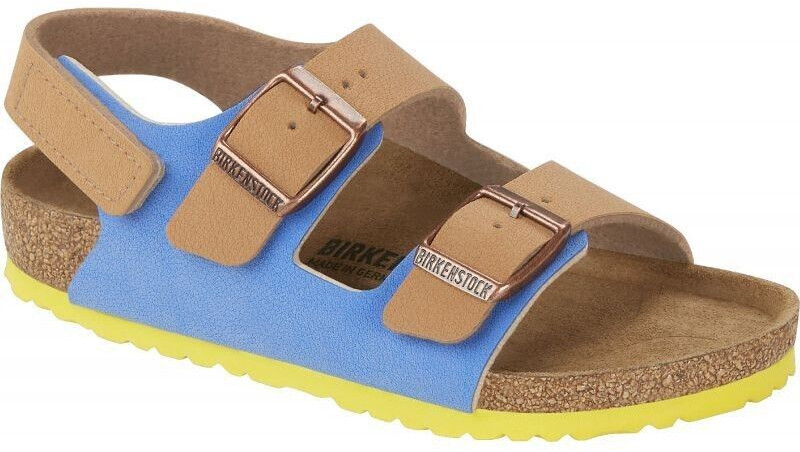 Birkenstock Milano HL Kids Birko-Flor Nubuk caramel/ultra blue (regular)