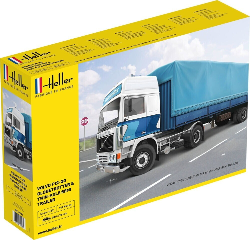 Heller Volvo F12-20 Globetrotter & Twin-Axle Semi-trailer (81703)