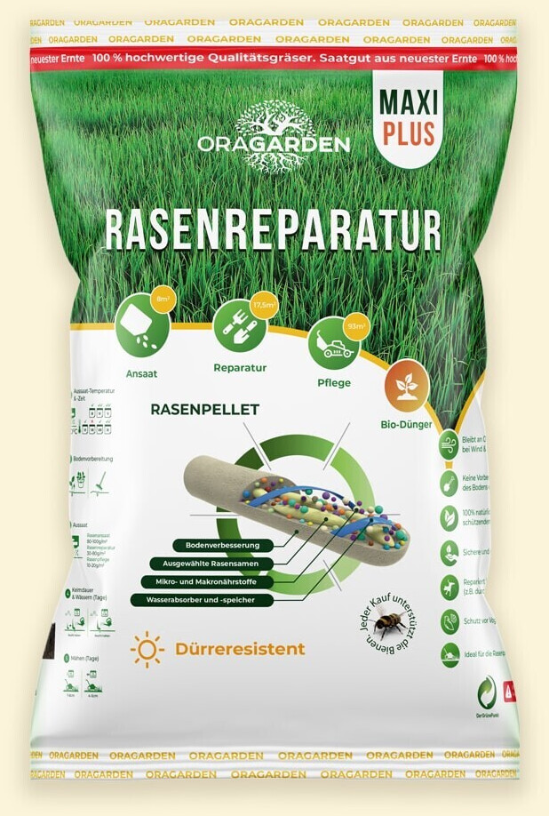 OraGarden Rasenpellets Dürreresistent MAXI Plus 1.4 kg