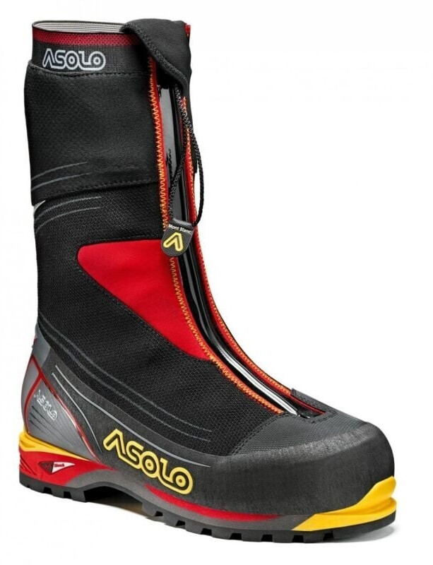 Asolo Mont Blanc GV mountaineering shoes black red