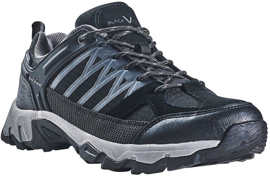 Black Crevice Waterproof low trekking shoes black