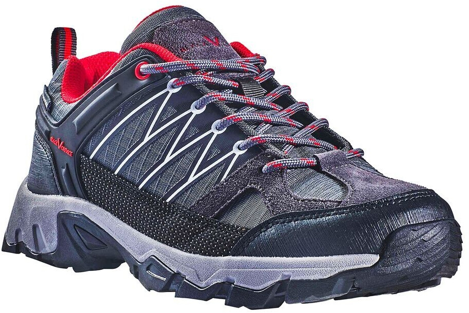Black Crevice Waterproof low trekking shoes black red