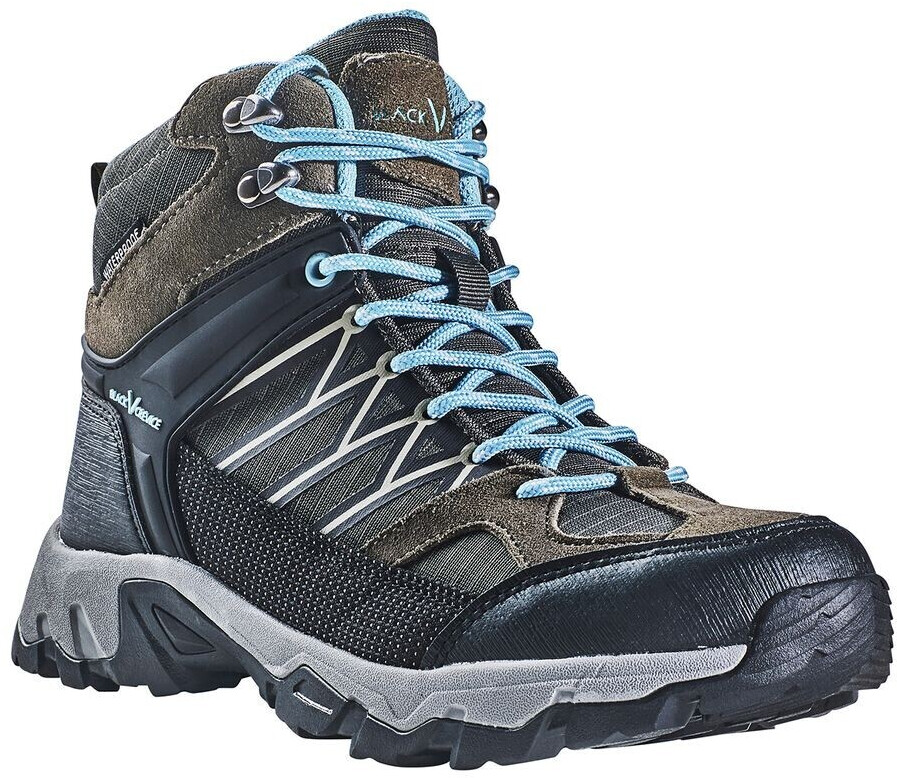 Black Crevice High Trekking Shoes waterproof grey blue
