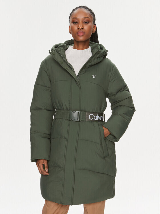 Calvin Klein Logo Belt Long Puffer (J20J221894) thyme