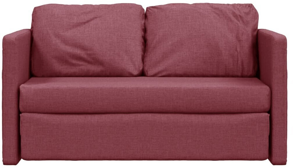 vidaXL Floor sofa with sleeping function 112x174x55 cm Fabric wine red