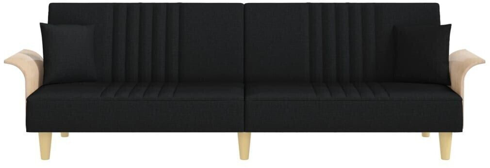 vidaXL Sofa bed with armrests 224x89x70 cm black (351889)
