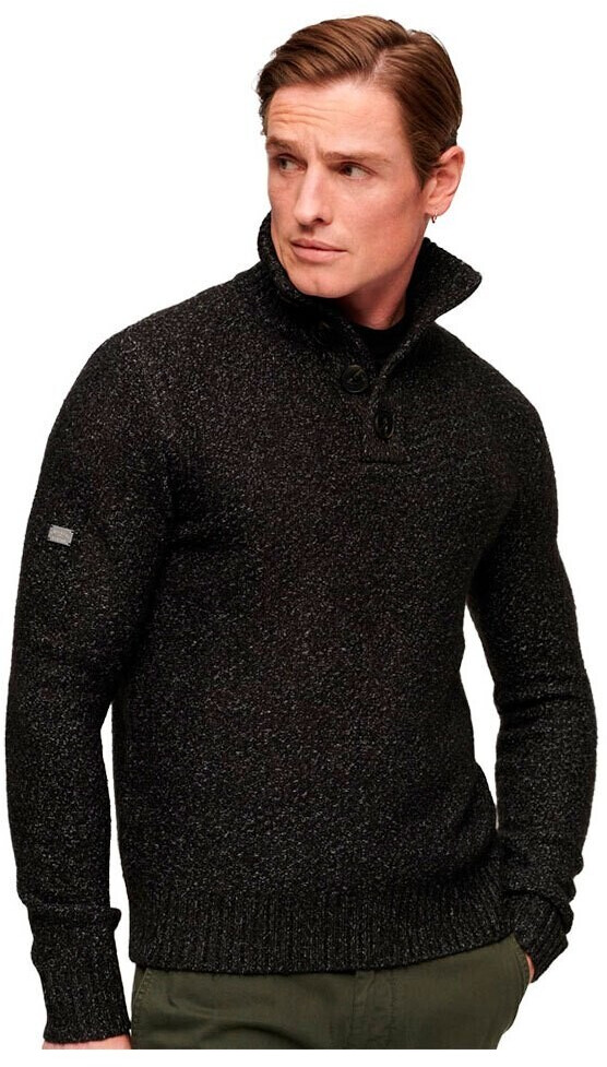 Superdry Chuncky Button High Neck Sweater (M6110549A) black