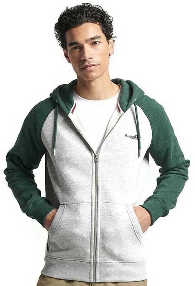 Superdry Essential Baseball Full Zip Sweatshirt (M2013115A) green