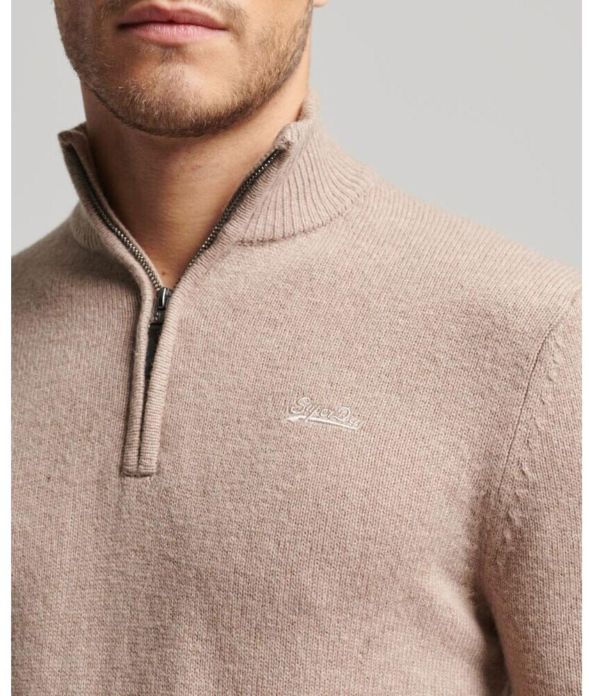 Superdry Essential Embroidered Henley Half Zip Sweater (M6110563A 