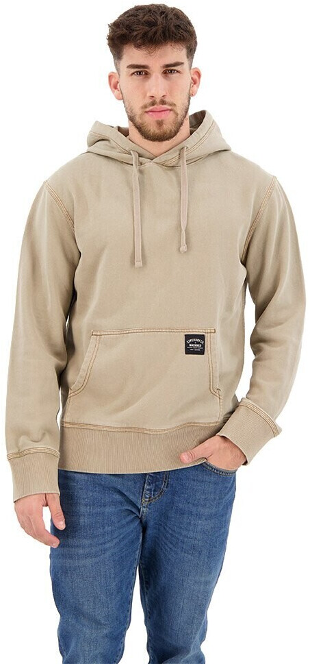 Superdry Contrast Stitch Relaxed Full Zip Sweatshirt (M2013078A) beige