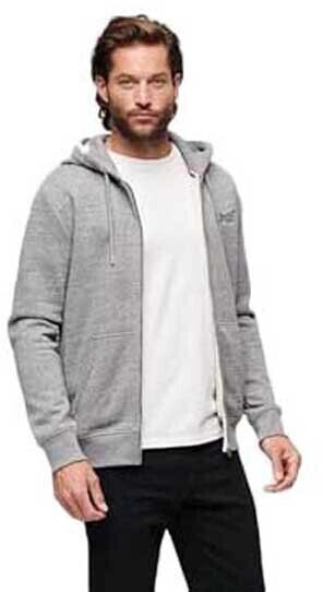 Superdry Essential Logo Full Zip Sweatshirt (M2013116A) gray
