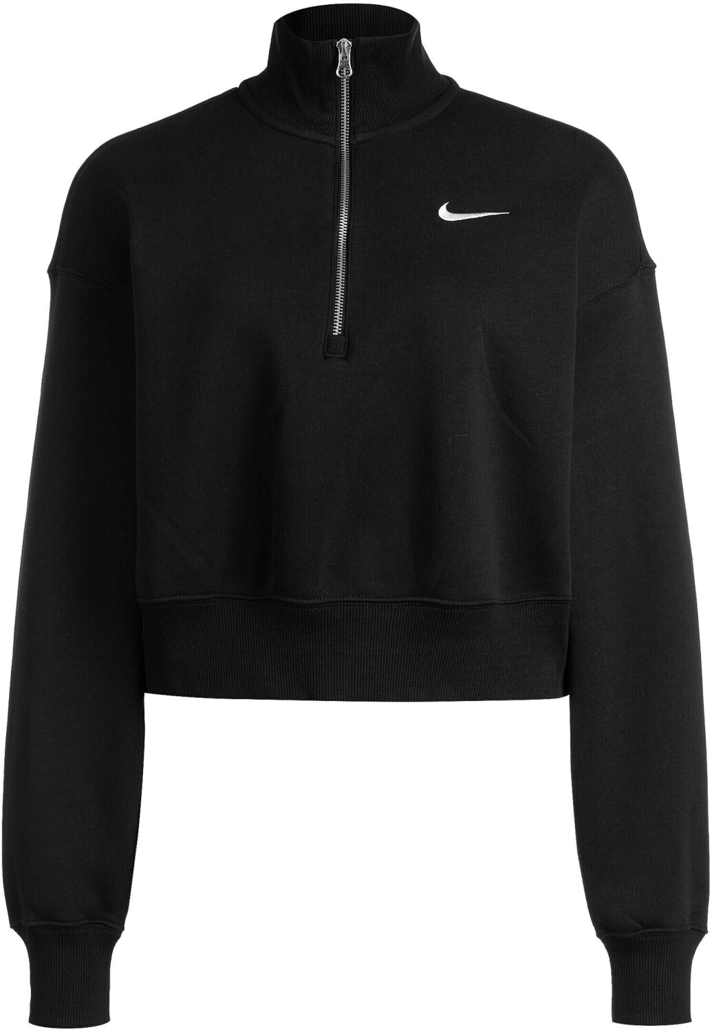 Nike Sportswear Phoenix Fleece Women's 1/2-Zip Cropped Sweatshirt (DQ5767) black/sail