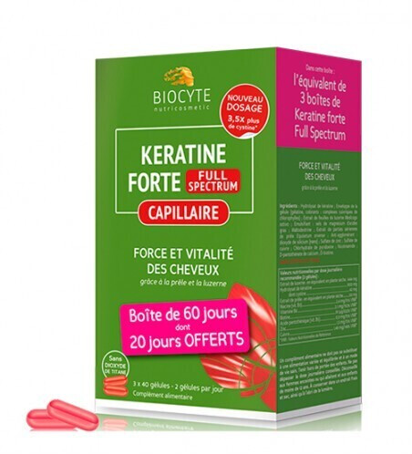 Biocyte Keratine Forte 900 mg Boost (120 gélules)