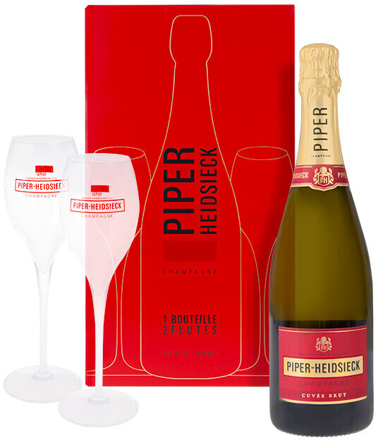 Piper-Heidsieck Champagne Cuvée Brut In 2 mit ab Preisvergleich | bei Gläsern Geschenkbox € 39,95 0,75l