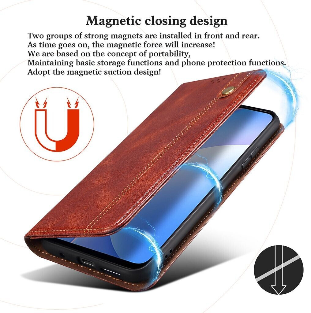 SEAHAI Hülle Für Xiaomi Poco F7 Pro 5G – Flip-Hülle Aus PU-Leder Mit Ständer, Kartenfach & Magnetverschluss (Rot)