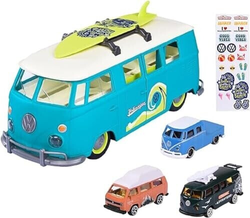 Majorette VW The Originals T1 Carry Case avec 3 voitures (212055010SMO)