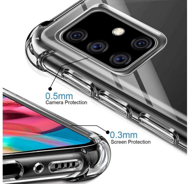 Coolgadget Handyhülle Anti Shock Rugged Case für Samsung Galaxy A71 6,7 Zoll, Slim Cover Kantenschutz Schutzhülle für Samsung A71 Hülle Transparent, Bild 4