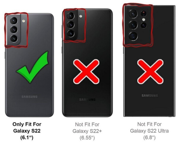 Coolgadget Handyhülle Anti Shock Rugged Case für Samsung Galaxy S22 6,1 Zoll, Slim Cover Kantenschutz Schutzhülle für Samsung S22 Hülle Transparent, Bild 3