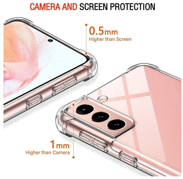 Coolgadget Handyhülle Anti Shock Rugged Case für Samsung Galaxy S22 6,1 Zoll, Slim Cover Kantenschutz Schutzhülle für Samsung S22 Hülle Transparent, Bild 6