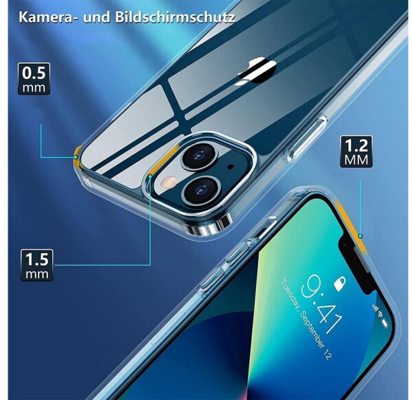 Coolgadget Handyhülle Transparent Ultra Slim Case für Apple iPhone 14 Plus 6,7 Zoll, Silikon Hülle Dünne Schutzhülle für iPhone 14 Plus Hülle, Bild 5