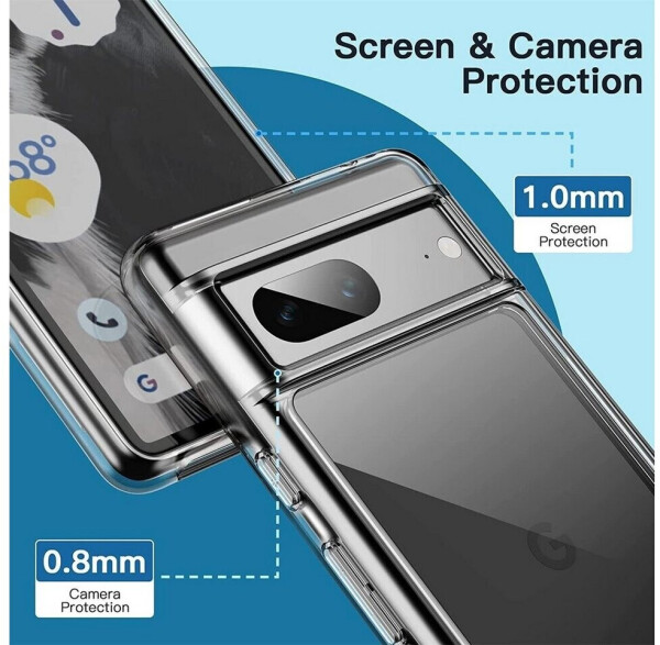 Coolgadget Handyhülle Transparent Ultra Slim Case für Google Pixel 7 6,3 Zoll, Silikon Hülle Dünne Schutzhülle für Pixel 7 Hülle, Bild 2
