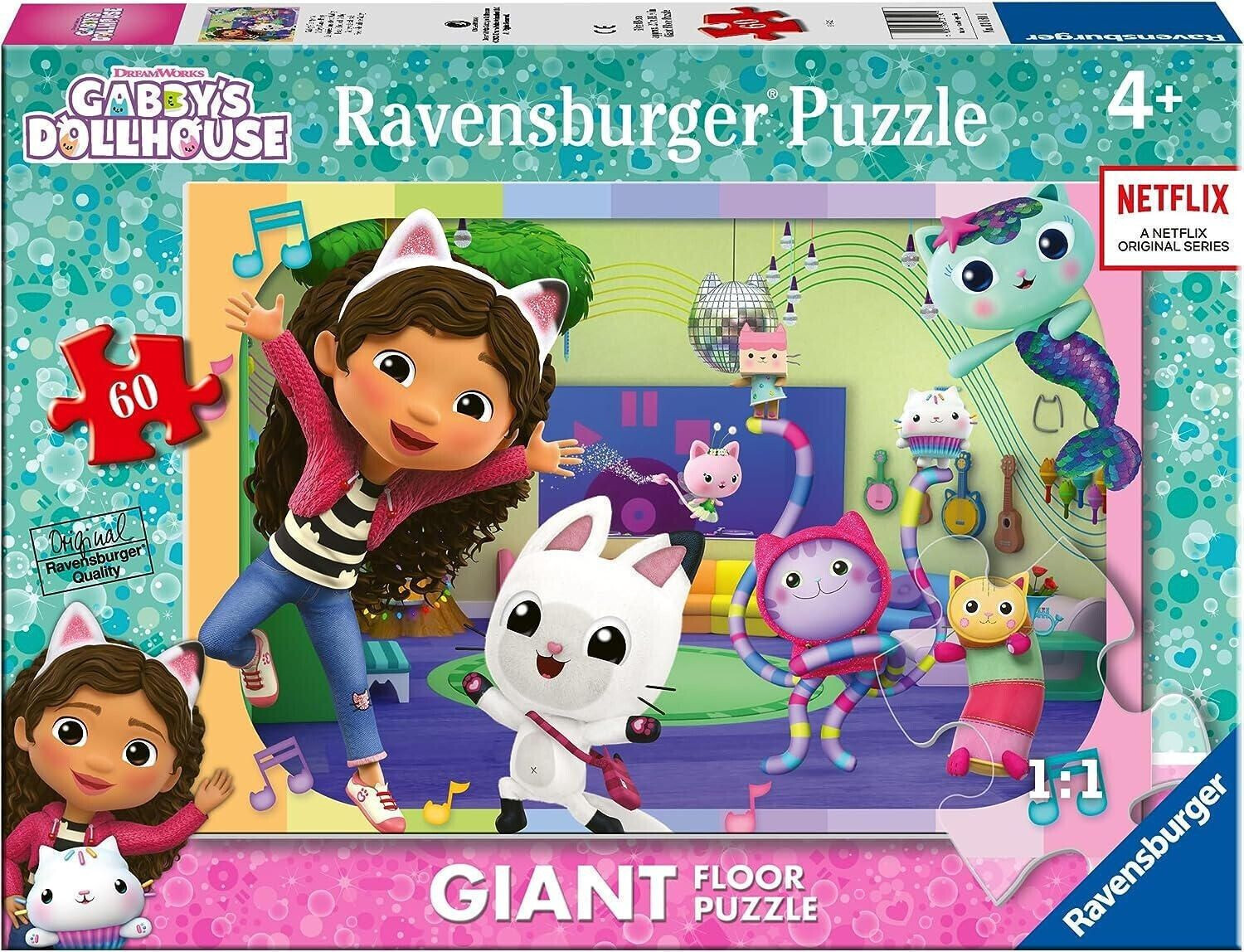 Photos - Jigsaw Puzzle / Mosaic Ravensburger Gabby's Dollhouse Giant Floor Puzzle 60 pcs (031 