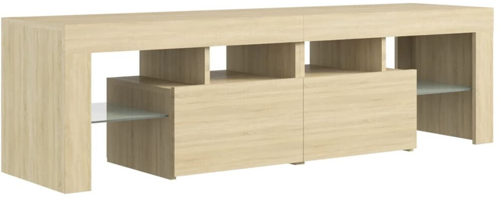 vidaXL TV cabinet with LED lighting 140x36.5x40 cm