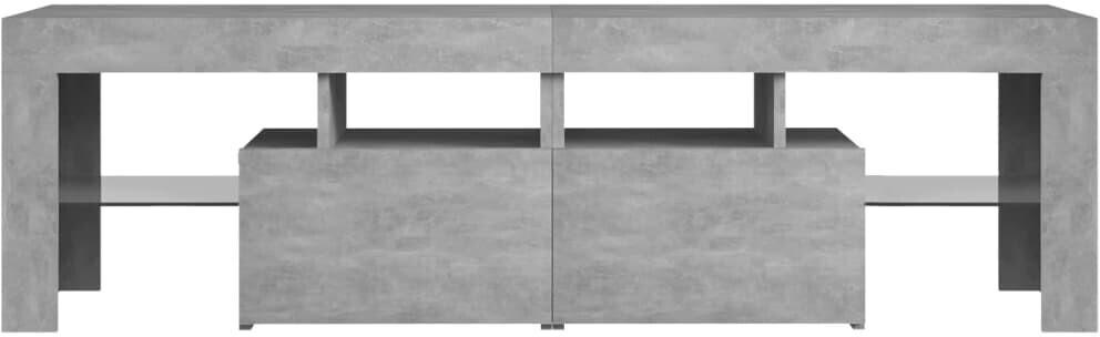 vidaXL TV cabinet with LED lighting cement grey 140x36.5x40 cm (804368)