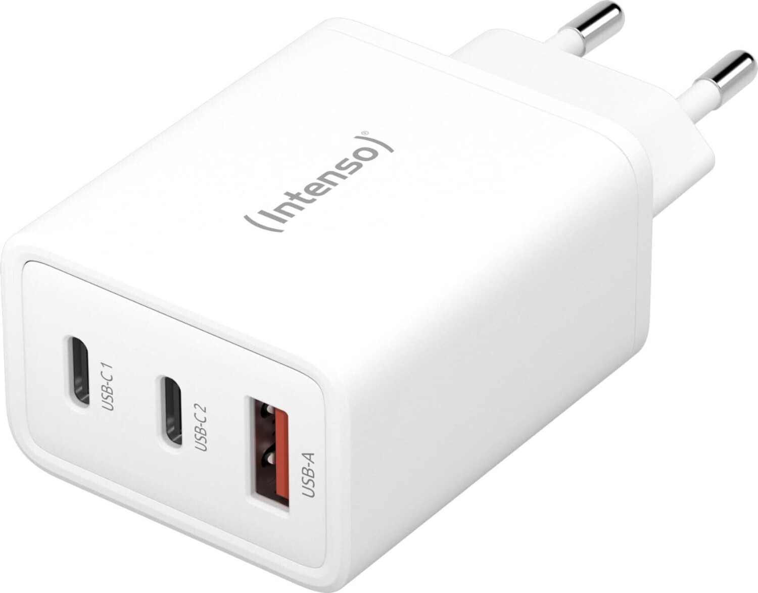 Intenso 1xUSB-A to 2xUSB-C GAN Adapter 65W weiß