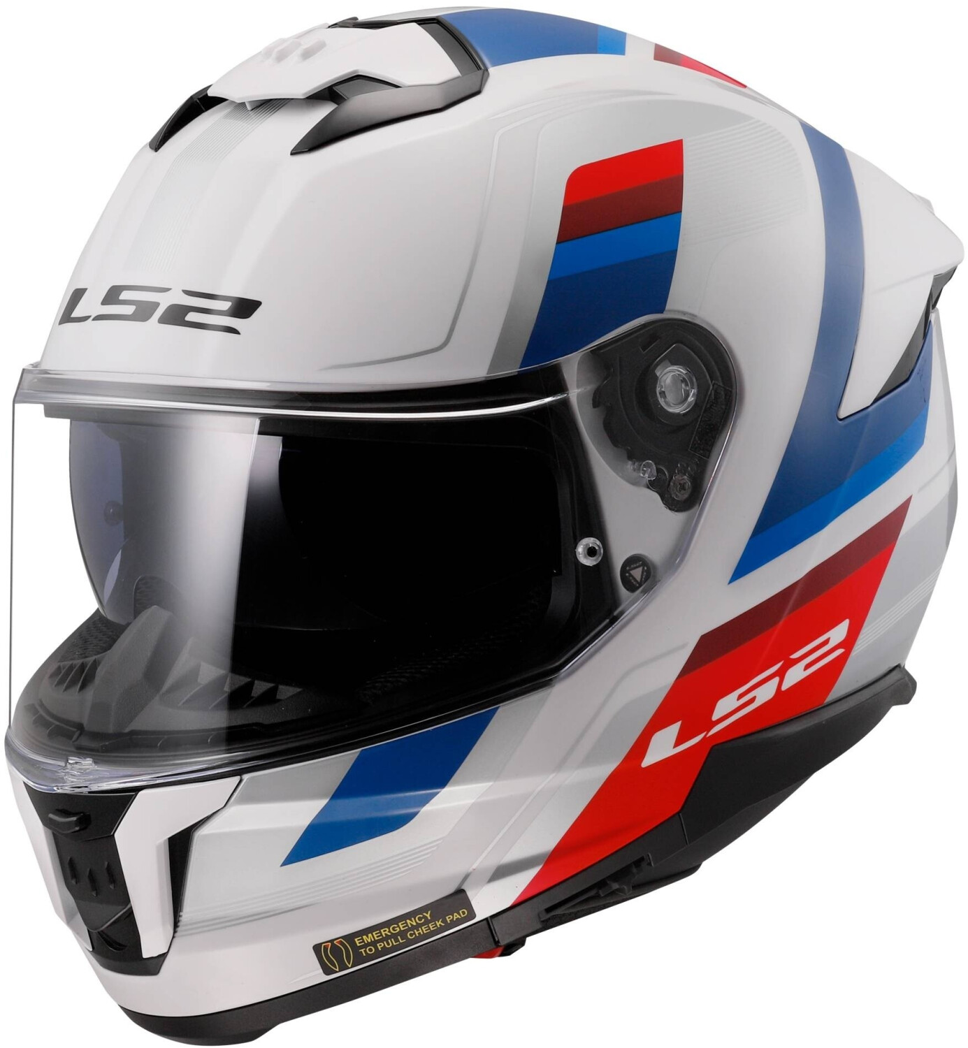 LS2 FF808 Stream II Vintage white/blue/red