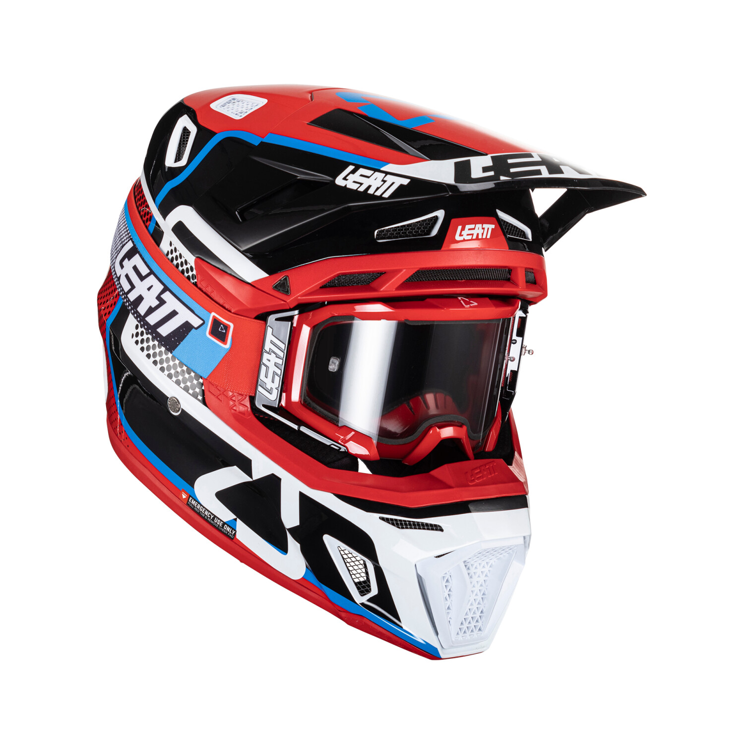 Photos - Motorcycle Helmet Leatt 8.5 MX Helmet Kit Composite with 5.5 Goggles V.24 Red 