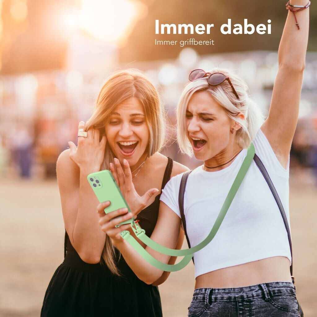 Catena Per Cellulare Verde Con Tasca Porta Carte – Cinturino Da Collo Regolabile Universale