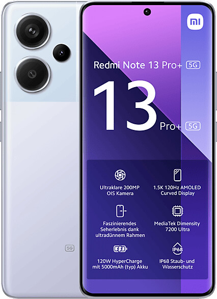 Xiaomi Redmi Note 13 Pro Plus 512GB violeta desde 395,26