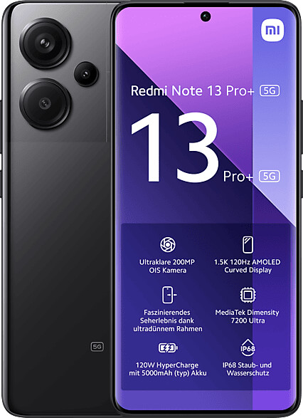 Xiaomi Redmi Note 13 Pro Plus 5G 12/512 Go Noir Débloqué