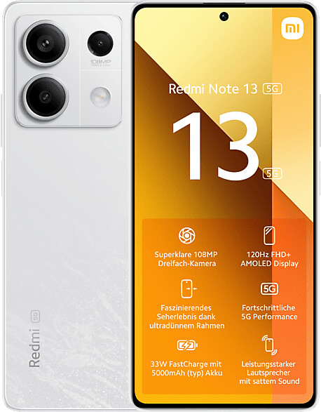 Xiaomi Redmi Note 13 5G 256 Go blanc arctique