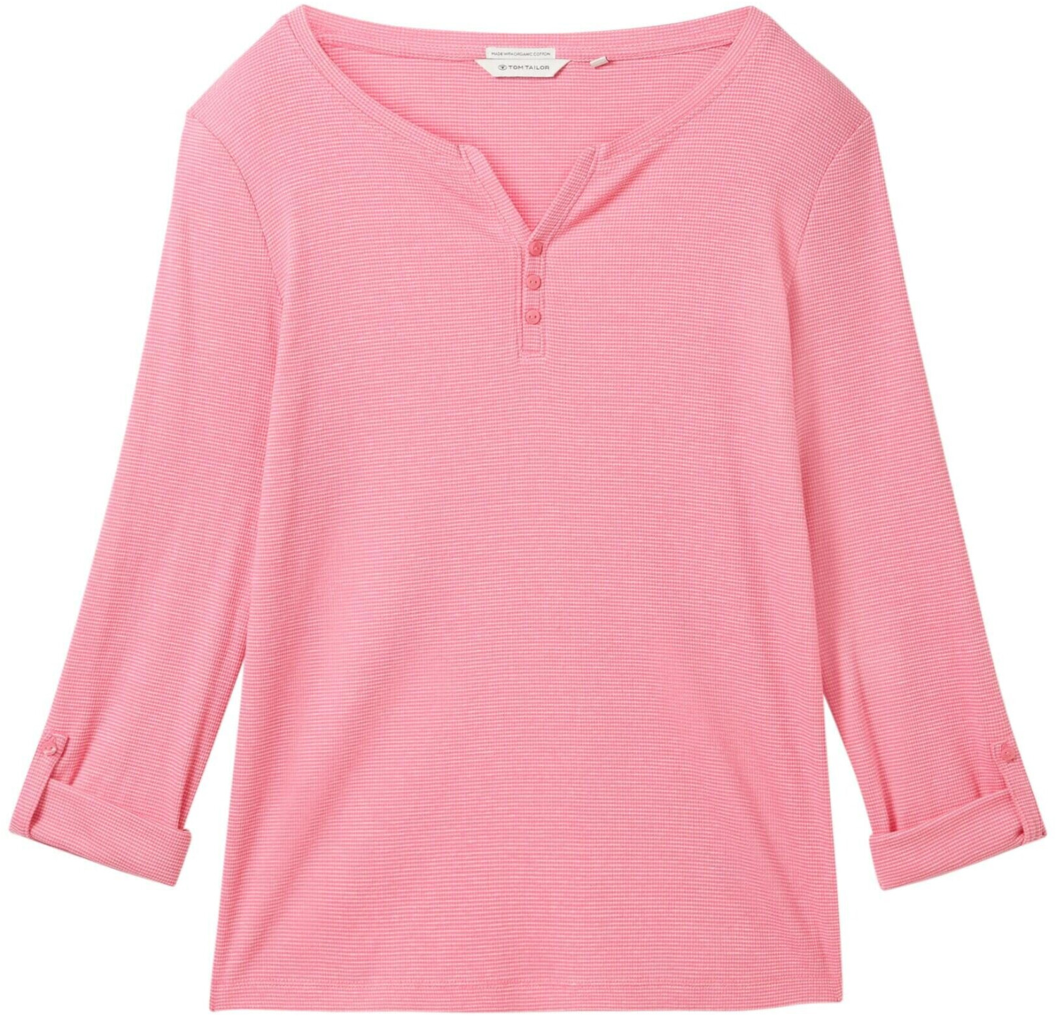 Tom Tailor Langarmshirt mit Bio-Baumwolle | (1024036) 17,99 offwhite € stripe pink bei ab Preisvergleich ck