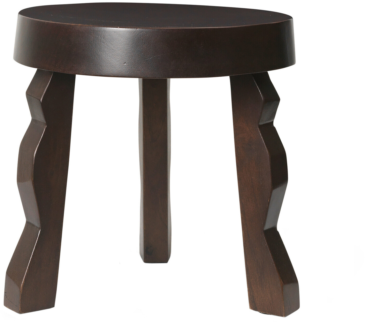 ferm LIVING Faye Stool Ø30x31 cm Dark Stained Mango