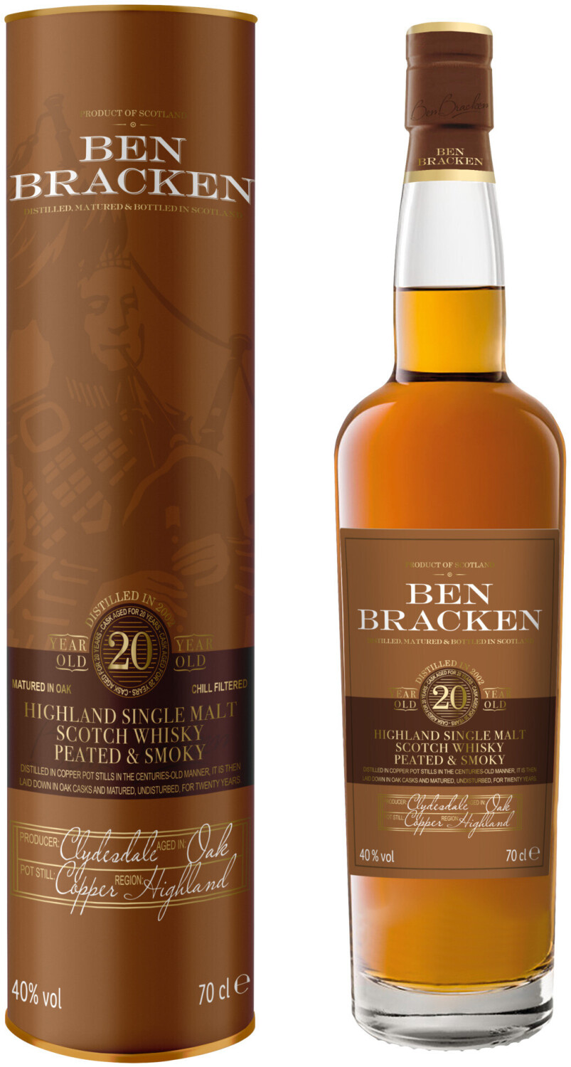 Ben Bracken 20 Jahre Highland Peated Single Malt Scotch Whisky 0,7l 40 ab 69,99