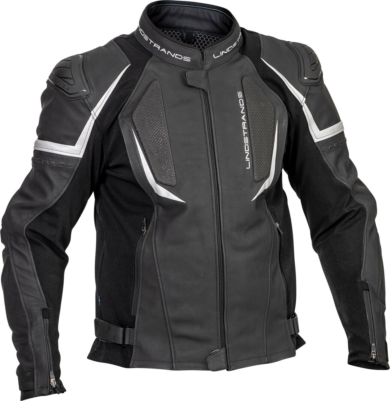 Jofama Lindstrands Sanden Leather Jacket black/white