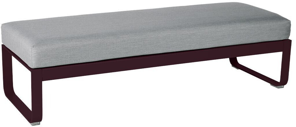 Fermob Banquette 2 places Bellevie cerise noire/gris flanelle