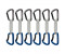 Mammut Workhorse Keylock Quickdraws Express-Set, Gr. 17 cm Straight / Bent Gate, grau (Grey/Blue)