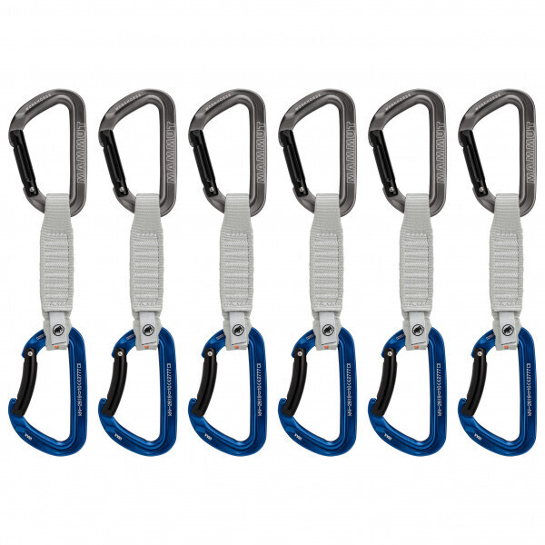 Mammut Workhorse Keylock Quickdraws Express-Set, Gr. 17 cm Straight / Bent Gate, grau (Grey/Blue)