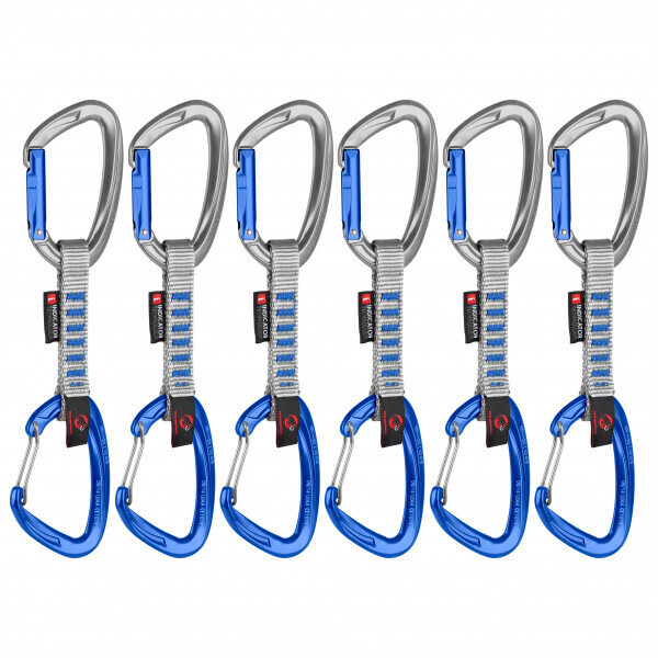 Mammut Crag Keylock Wire Quickdraws Express-Set, Gr. 10 cm Straight / Wire Gate, grau (Silver/Ultramarin)